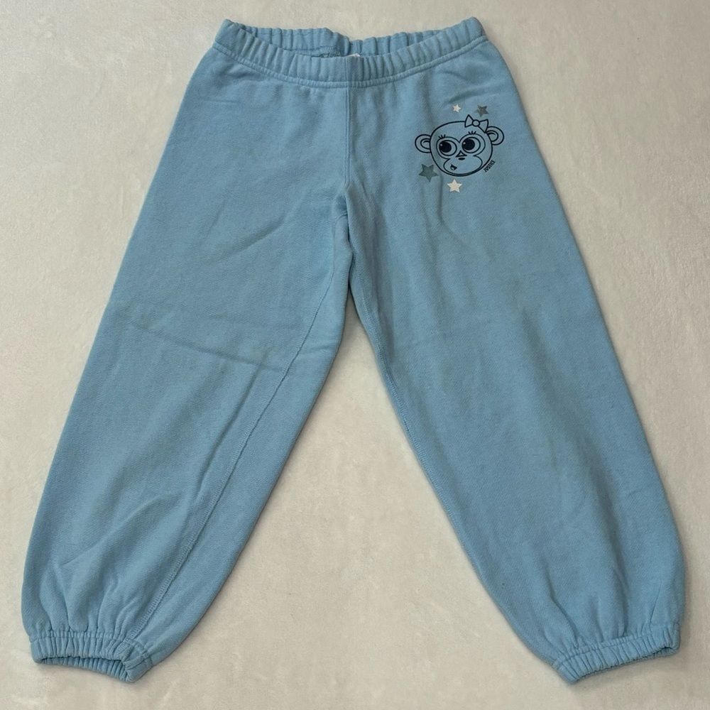 JUSTICE Girl’s Reversible Athletic Sweatpants Joggers w/ Drawstring -blue size 8